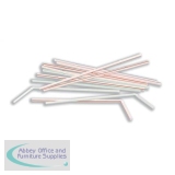CaterX Plastic Drinking Straws Assorted [Pack 100]