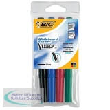 Bic Velleda 1741 Whiteboard Marker Bullet Tip Line Width 2mm Assorted 1199001744 [Wallet 4]
