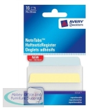 Avery Small Note Tab 76x38mm Pastel Blue/Yellow 16Tab 8354