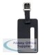 Alassio Luggage Tag Leather 115x70mm Black Ref 43118
