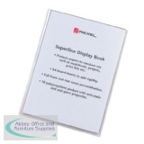 Rexel Superfine Display Book with Index Sheet 10 Pockets A4 Clear Ref 10510 [Pack 15]
