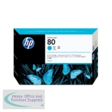 Hewlett Packard No80 Inkjet Cartridge 175ml Cyan C4872A