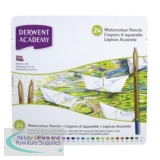 Rexel Derwent Watercolour Pencil Assorted Tin of 24 2301942