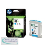 Hewlett Packard No88XL OfficeJet Inkjet Cartridge High Yield Cyan C9391AE