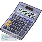Casio MS100TER Desktop Calculator Battery/Solar Power 10 Digit Tax Key Ref MS100TER