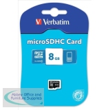 Verbatim Micro Secure Digital Memory Card High Capacity 8Gb Class 4 with Adaptor 47204