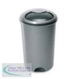 Addis Smart Round Bin Base 50 Litre Metallic