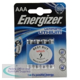 Energizer Ultimate Lithium Battery AAA DFB4 Pack of 4 627326