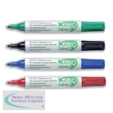 Ecolabel Drywipe Marker with Recycled Paper Barrel Bullet Tip Line 1.5mm Assorted Ref 268871 [Wallet 4]