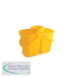 Charles Bentley Duo Mop Bucket Colour-coded 7 and 8 Litre Sections Total 15 Litre Yellow Ref SPC/DMB/Y