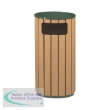 Rubbermaid Howard Regent Round Bin Steel with Bolt Holes Drain Holes 45 Litres W407xH785mm Ref R2350PLEGN