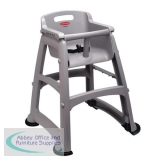 Rubbermaid Sturdy High Chair for Infants Durable Plastic with Feet Capacity 18kg Grey Ref 7814-EUGRY