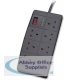 Compucessory Surge Adaptor 7 Outlet LED and UK Phone Socket 13A 250V AC Max.1836 Joules Ref CCS25144