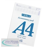 Vestry Accountants Pad 8 Audit Column 80 Leaf A4 Ref CV2092
