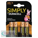 Duracell Simply Battery Pack of 4 AA 81235210
