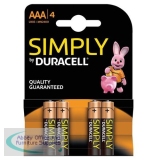 Duracell Simply Battery Pack of 4 AAA 81235219