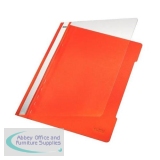 Leitz Standard Data Files Semi-rigid PVC Clear Front 20mm Title Strip A4 Orange Ref 4191-00-45 [Pack 25]
