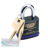 Draper Padlock Heavy Duty Steel Body Molybdenum Steel Shackle 6-Pin Brass Cylinder 2 Keys 70mm Ref 64195