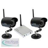 Philex Wireless Outdoor CCTV 2 Camera Kit 380 Lines Resolution with Receiver 2xPower Supply Ref 28003R