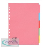 5 Star Subject Dividers Multipunched Manilla Board 5-Part A4 Assorted