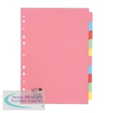 5 Star Subject Dividers Multipunched Manilla Board 10-Part A4 Assorted