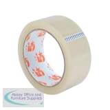 5 Star Clear Tape Roll Large Easy-tear Polypropylene 40 Microns 38mm x 66m [Pack 4]