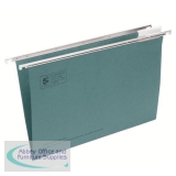 5 Star Suspension File Manilla Heavyweight with Tabs and Inserts Foolscap Green Ref 100331398 [Pack 50]