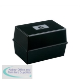 5 Star Office Card Index Box Capacity 250 Cards 6x4in 152x102mm Black