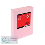 5 Star Coloured Copier Paper Multifunctional Ream-Wrapped 80gsm A4 Pink [500 Sheets]