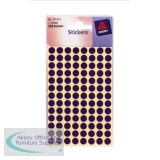 Avery Packets of Labels Diam.8mm Purple Ref 32-273 [10x520 Labels]