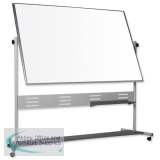 BiSilque Evolution Revolver Magnetic Dry-Wipe Mobile Notice Board H900xW1200 Grey Ref QR5203