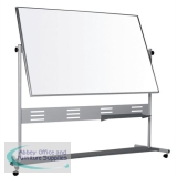 BiSilque Evolution Revolver Enamel Dry-Wipe Mobile Notice Board H900xW1200 White Ref QR5204