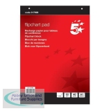 5 Star Flipchart Pad Perforated 40 Sheets A1 Plain