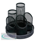 Osco Mesh Pencil Pot Scratch-resistant with Non-marking Base 5 Tube Black Ref MD02 B