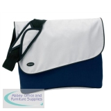 Lightpak Elevation Laptop Messenger Bag Nylon Capacity 14in Blue and Grey Ref 46086