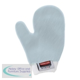 Rubbermaid Q651-00 Microfibre Glass and Mirror Thumb Mitt Blue Ref Q651-03-BL00 [Pack 3]