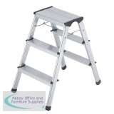 Hailo Folding Steps Double -sided 2x3 Treads Capacity 150kg H2.4m 2.7kg Ref 8643-001