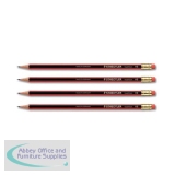 Staedtler 110 Tradition Pencil Cedar Wood with Eraser HB Ref 112HBRT [Pack 12]