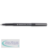 5 Star Rollerball Pen Fine 0.5mm Tip 0.3mm Line Black [Pack 12]