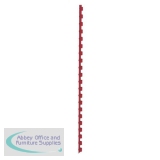 5 Star Binding Combs Plastic 21 Ring 55 Sheets A4 8mm Red [Pack 100]