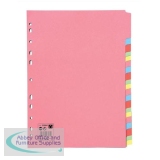 5 Star Subject Dividers Multipunched Manilla Board 20-Part A4 Assorted