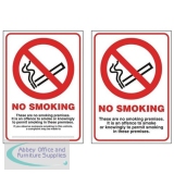 Stewart Superior No Smoking Sign for Windows Self-Adhesive Double Sided Vinyl A6 Ref SCPO004