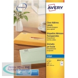 Avery Addressing Labels InkJet 14 per Sheet 99.1x38.1mm Clear Ref J8563-25 [350 Labels]