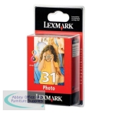 Lexmark No31 Photo Inkjet Cartridge Colour X5250 Z815 18C0031E
