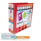 Elba Panorama Presentation Ring Binder PP 4 D-Ring 65mm Capacity A4 Red Ref 400008674 [Pack 4]