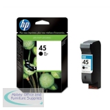Hewlett Packard No45 Inkjet Cartridge Large Black 51645AE