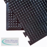 COBA Bubblemat Standing Surface End Section Mat Hard-wearing Rubber W600xD900xH14mm Black Ref BF010003