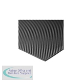 COBA Cobarib Standing Surface Mat Hard-wearing Rubber Ribbed W900xD10000xH3mm Black Ref RR010010