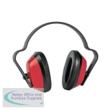 JSP Economuff Ear Defender Durable Polystyrene 23dB SNR Red and Black Ref AEA020-010-600