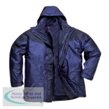 Portwest 3-in-1 Jacket Polyester Zip-pockets Detachable-fleece Extra Large Navy Ref S570NAVYXLGE
